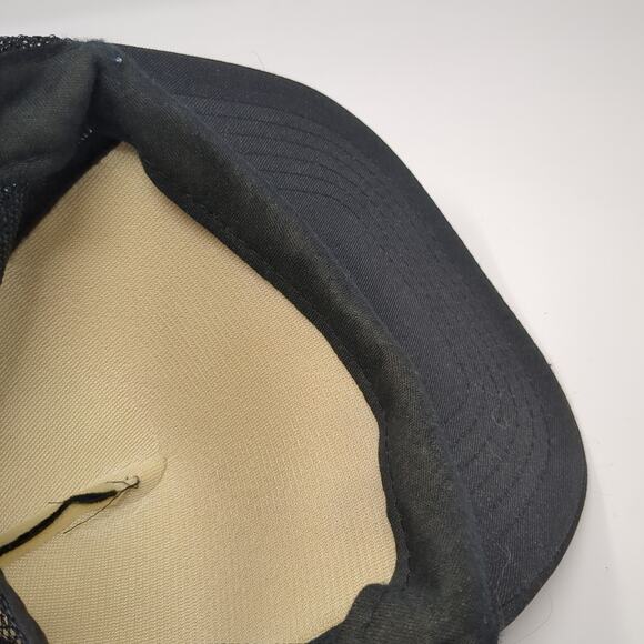 Double B. Trucking Snapback Trucker Hat Black One Size Adjustable Mesh Back Poly - Picture 8 of 9